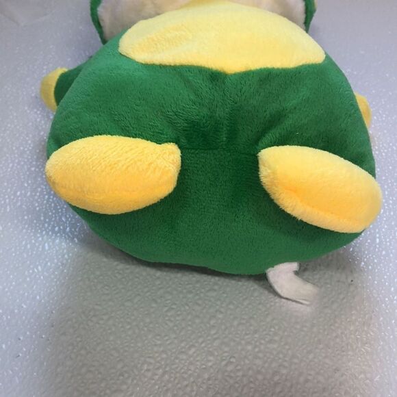 Cute Green and Yellow Plush Bear Toy with Hooded Frog Costume - Picture 5 of 8